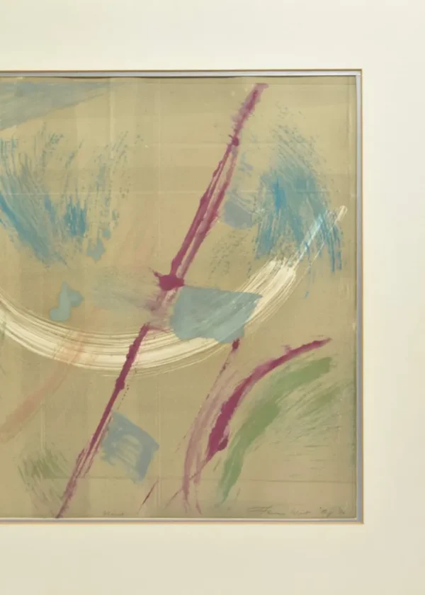 'Wind' Monoprint, Framed