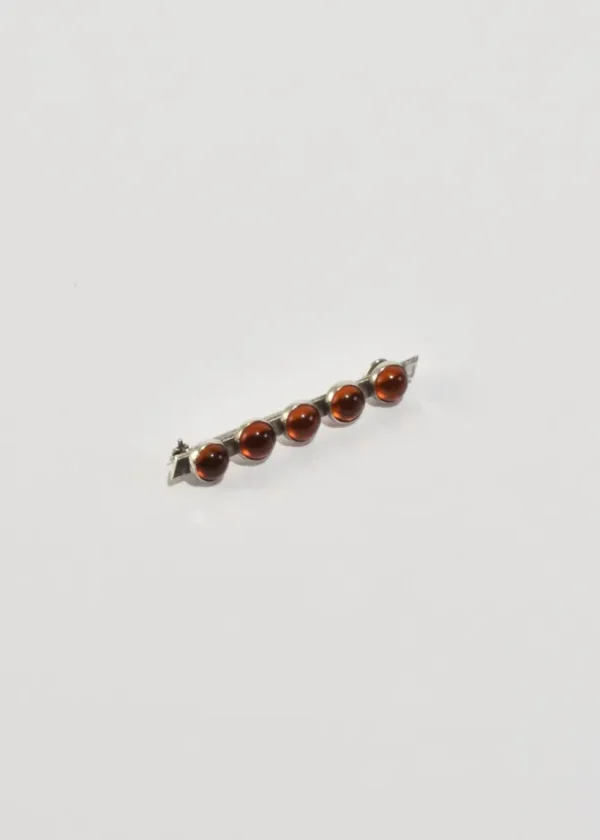 Amber Bar Brooch