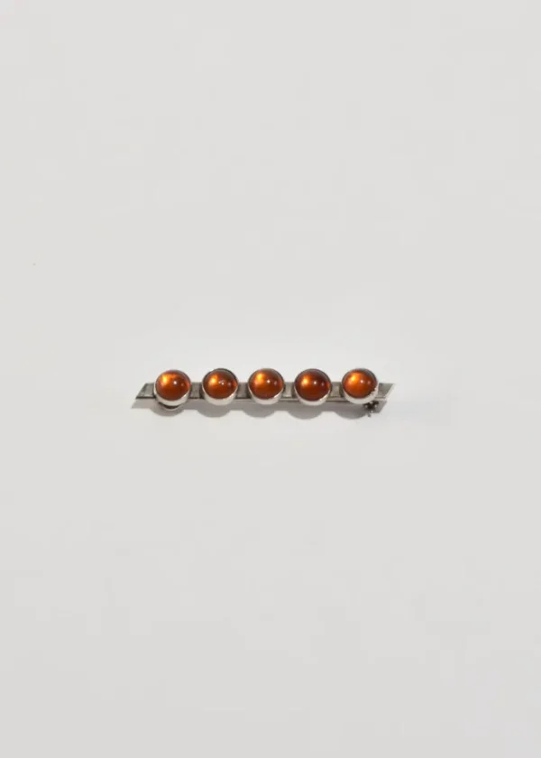Amber Bar Brooch