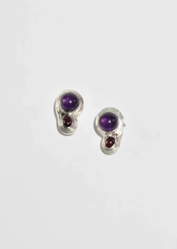 Amethyst Garnet Earrings
