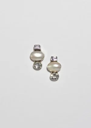 Amethyst Pearl Quartz Earrings
