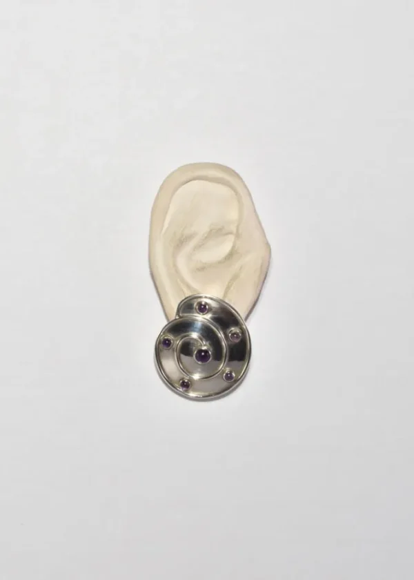 Amethyst Spiral Earrings