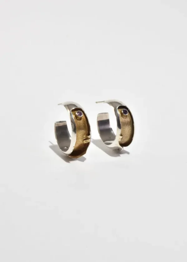 Arts and Crafts Hoop Earrings