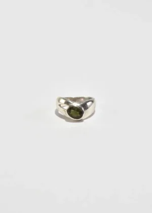 Asymmetrical Peridot Ring
