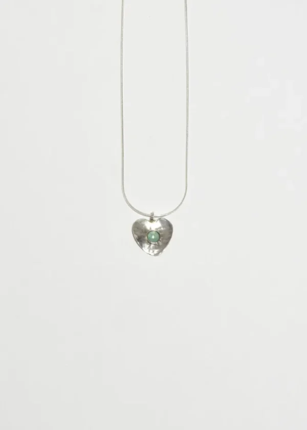 Aventurine Heart Pendant Necklace