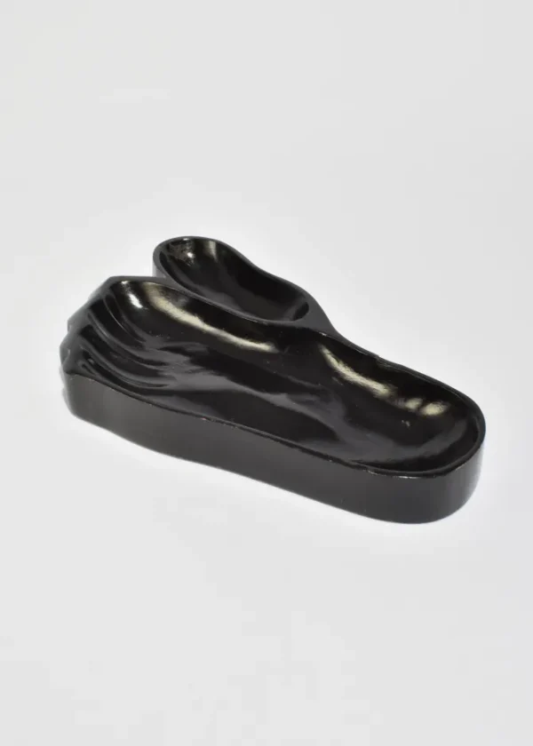 Black Lacquer Foot Catchall