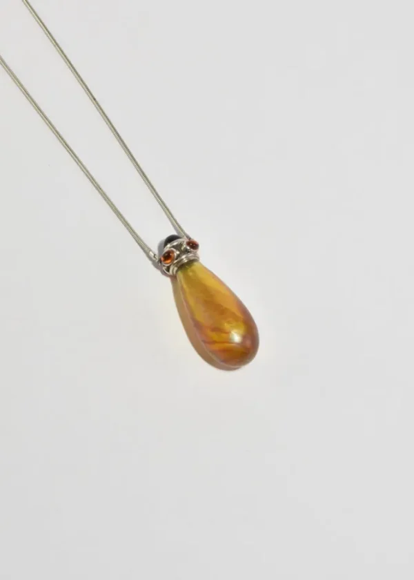 Blown Glass Perfume Pendant Necklace