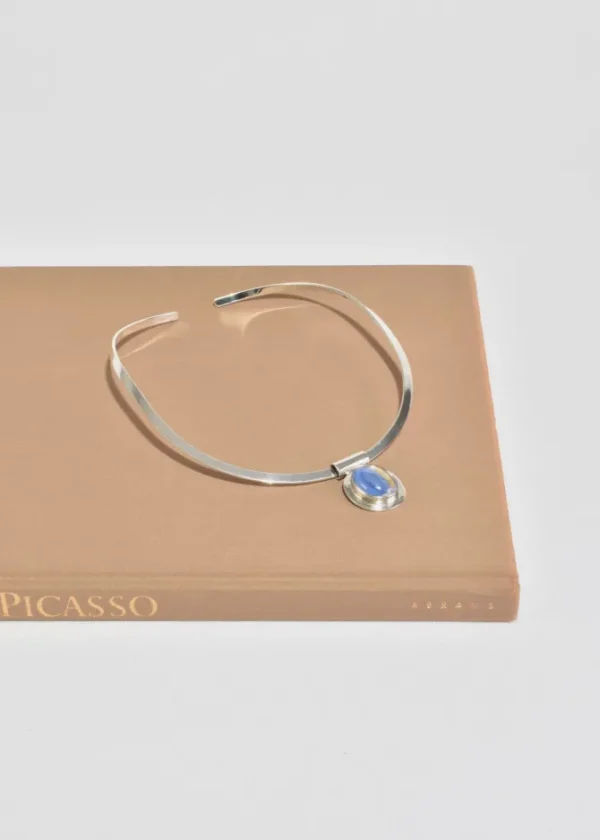 Blue Glass Collar Necklace