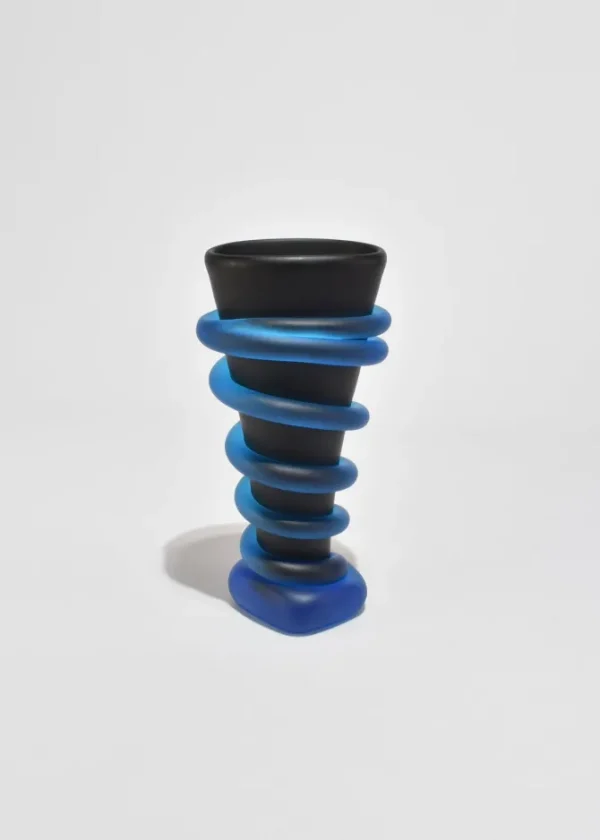 Blue Spiral Vase