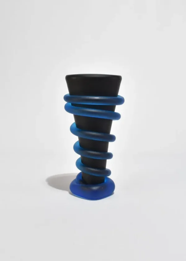 Blue Spiral Vase
