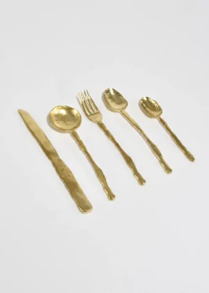 Brass Spindel Flatware Set