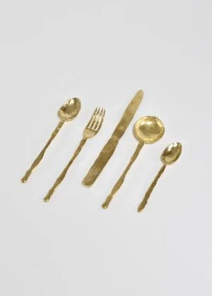 Brass Spindel Flatware Set