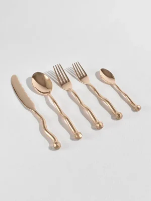 Bronze Sphere 5-Piece Flatware Set