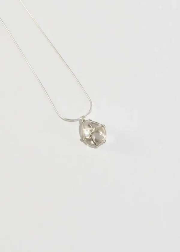 Caged Quartz Pendant Necklace