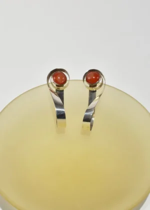 Carnelian Loop Earrings