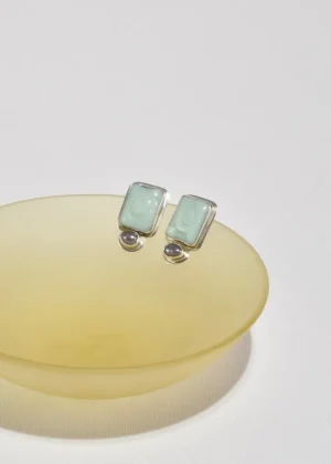 Carved Jade Pearl Earrings