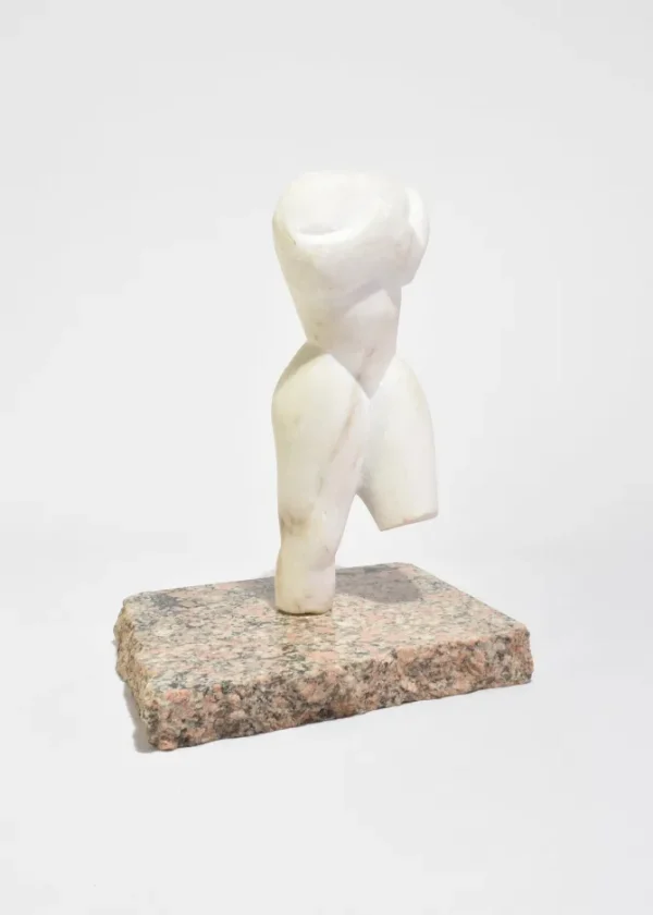 Carved Stone Torso on Granite Base
