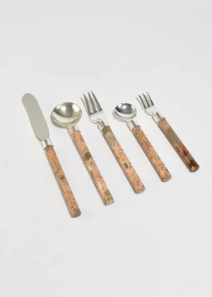 Casa Cutlery Set in Leopardite