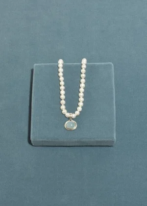 Chalcedony Pearl Necklace