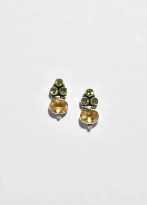 Citrine Peridot Earrings