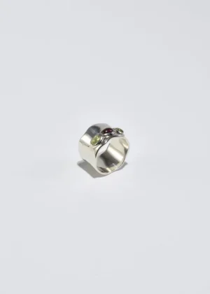 Citrine Ruby Peridot Ring