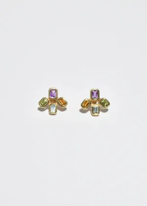 Colorful Gold Earrings
