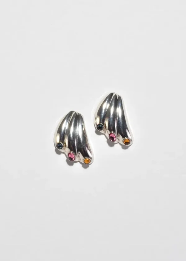 Colorful Ribbed Earrings
