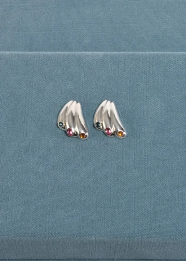 Colorful Ribbed Earrings