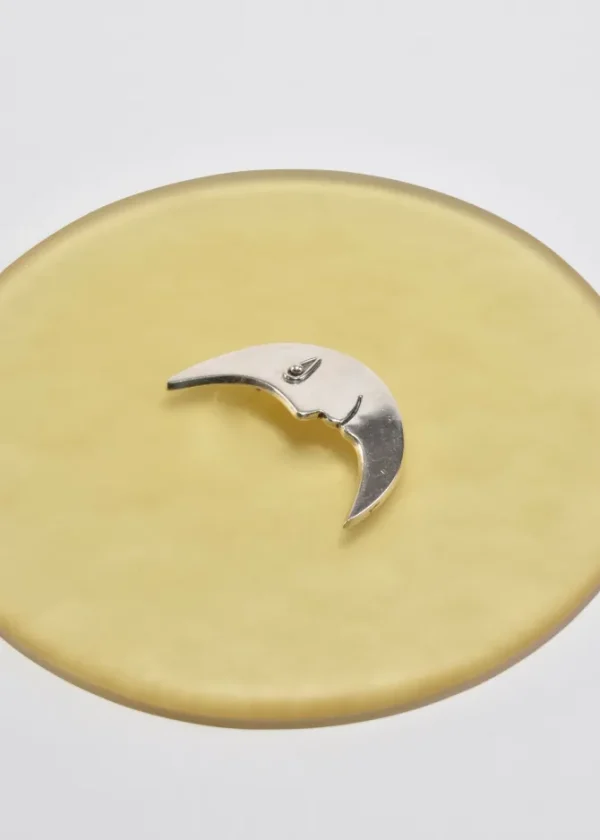 Crescent Face Brooch