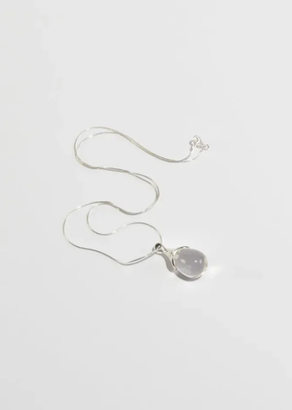 Crystal Teardrop Pendant Necklace