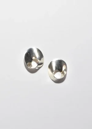 Curved Circle Earrings