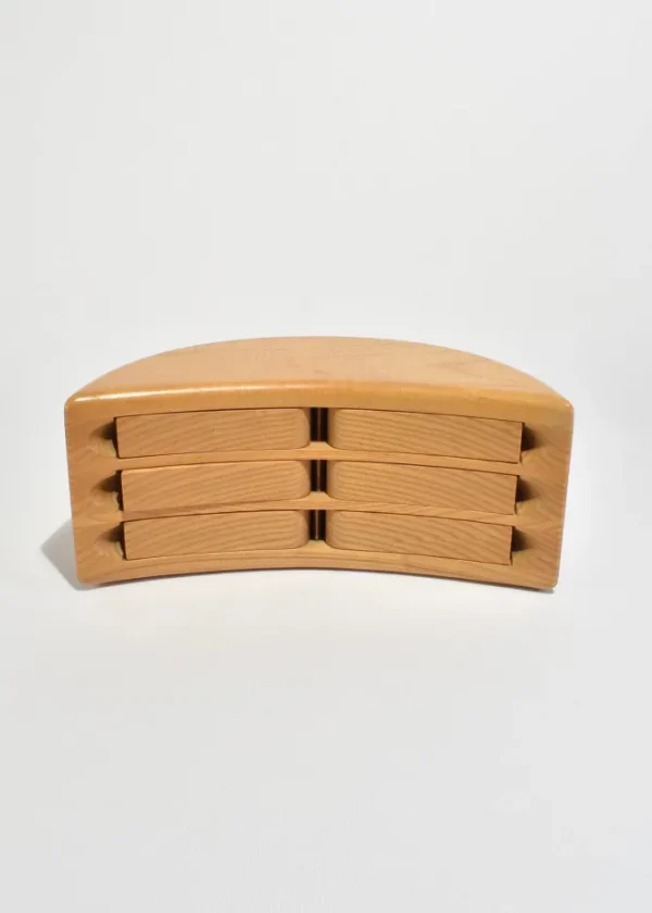 Curved Six Drawer Jewelry Box