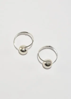 Curved Sphere Statement Earrings