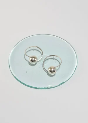 Curved Sphere Statement Earrings