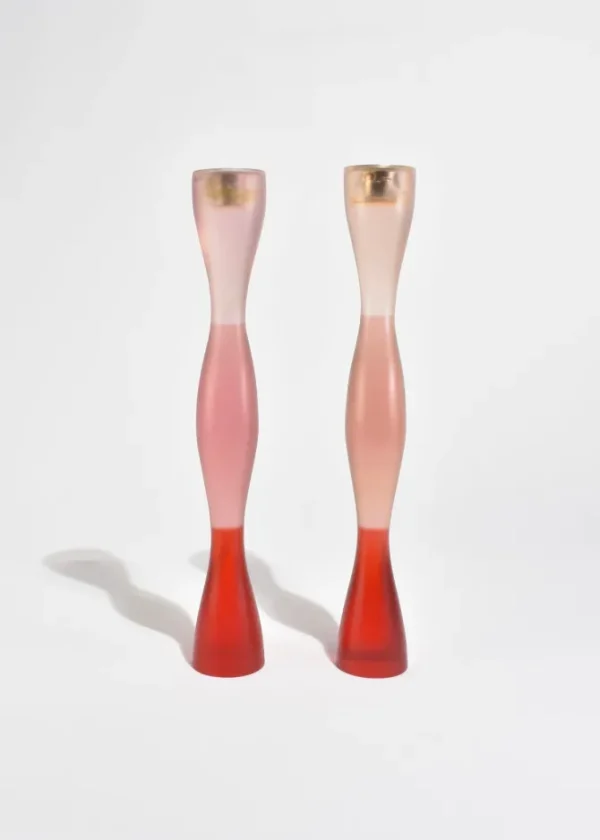 Curvy Resin Candleholder Set