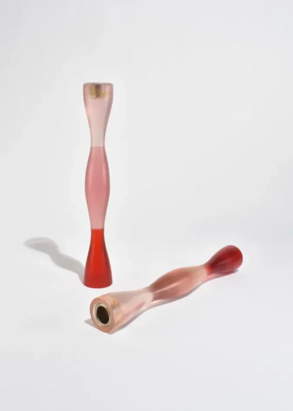 Curvy Resin Candleholder Set