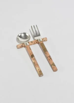 Cutlery Rest Set in Leopardite