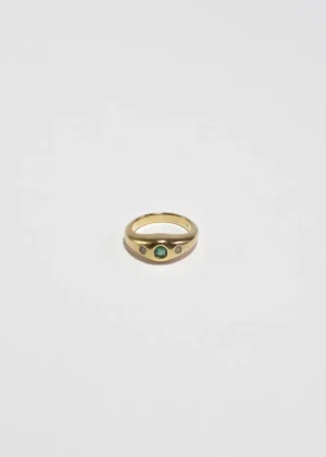 Emerald Diamond Pinky Ring
