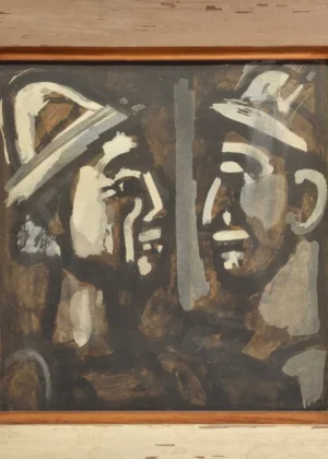 Face à Face Lithograph, Framed