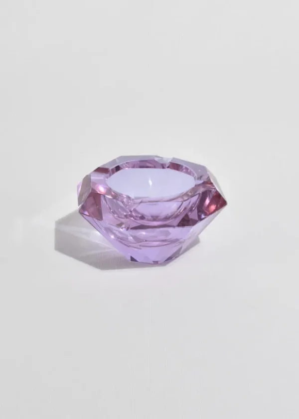 Faceted Lilac Glass Catchall