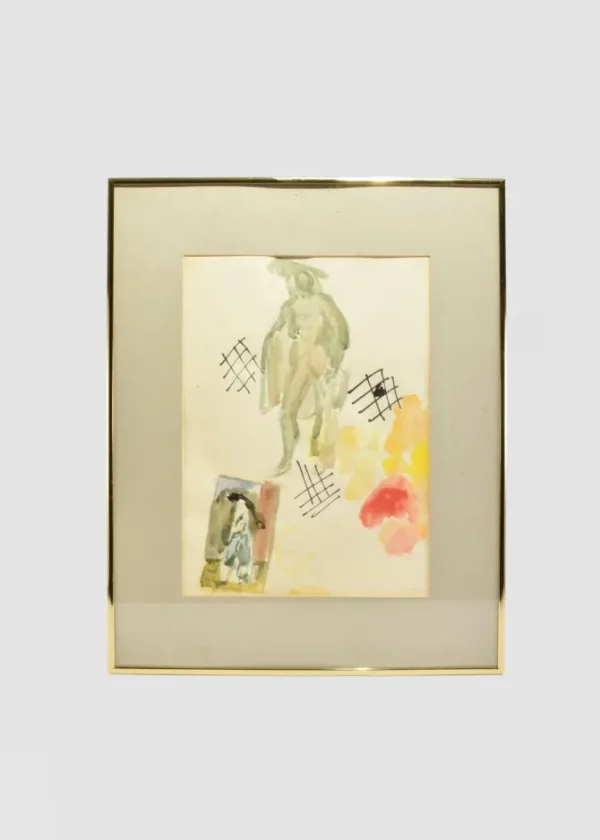 Figural Watercolor, Framed