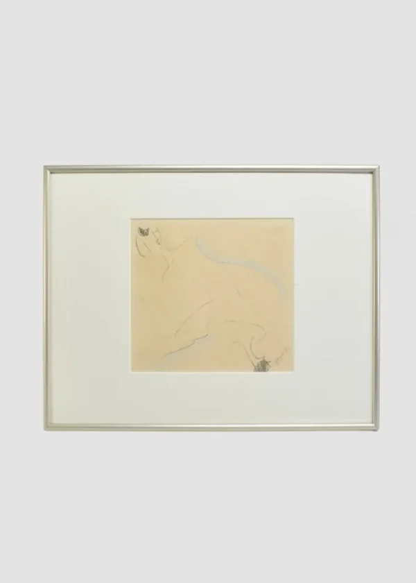 Figurative Line Drawing, Framed