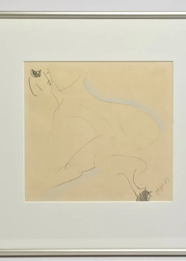 Figurative Line Drawing, Framed