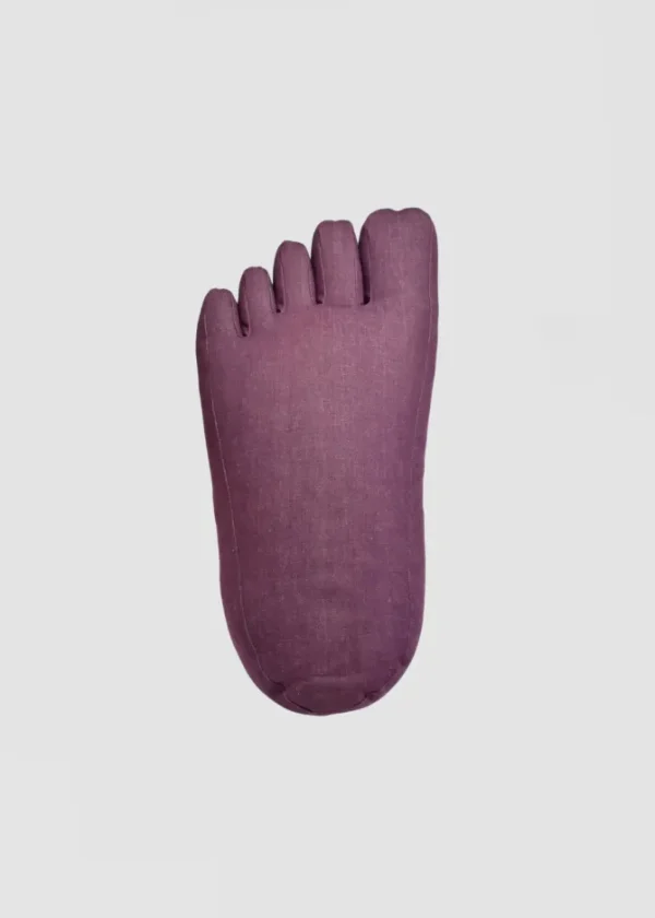Foot Pillow in Purple Denim