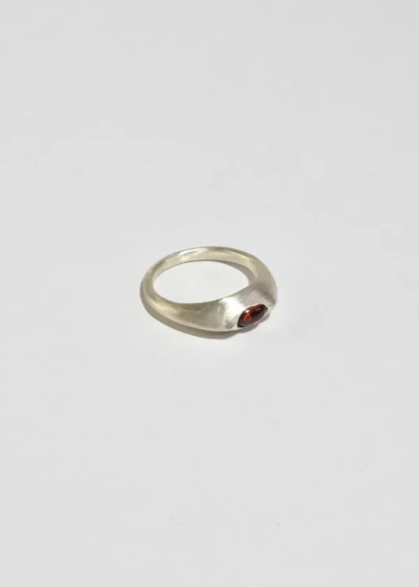 Garnet Ellipse Ring