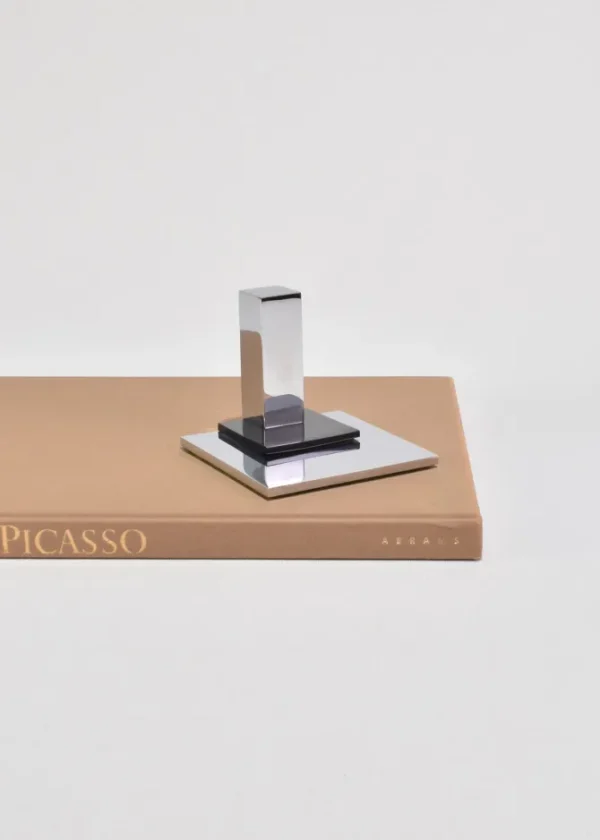 Geometric Chrome Bookends