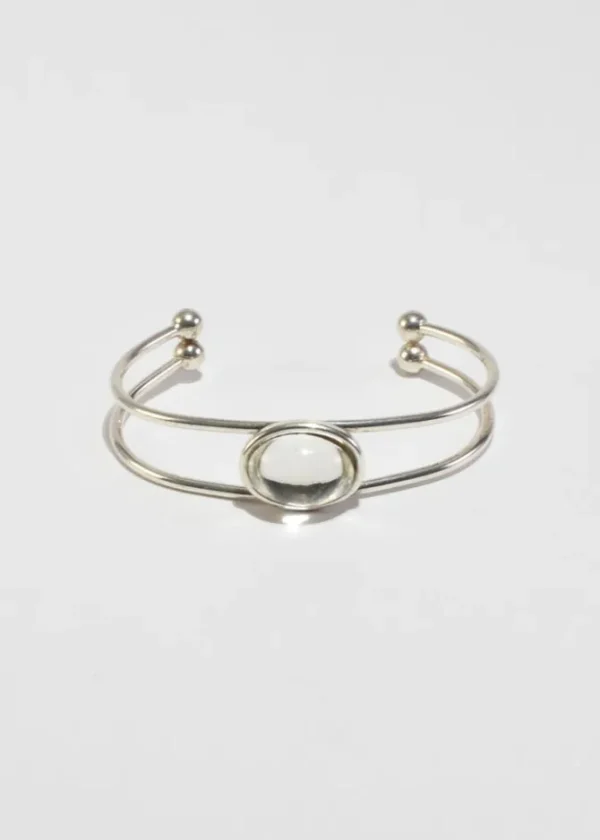 Glass Cabochon Cuff Bracelet