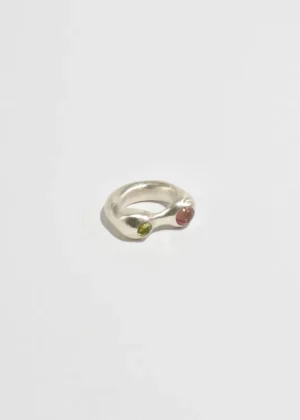 Green and Pink Tourmaline Esme Ring
