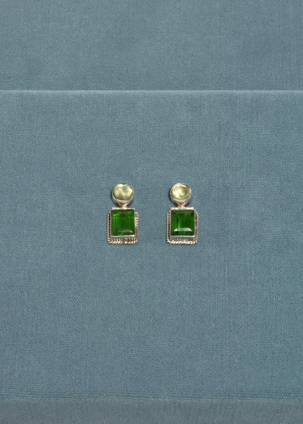 Green Crystal Earrings