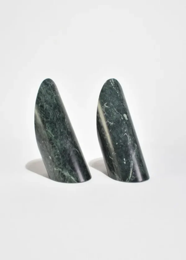 Green Slanted Stone Bookends